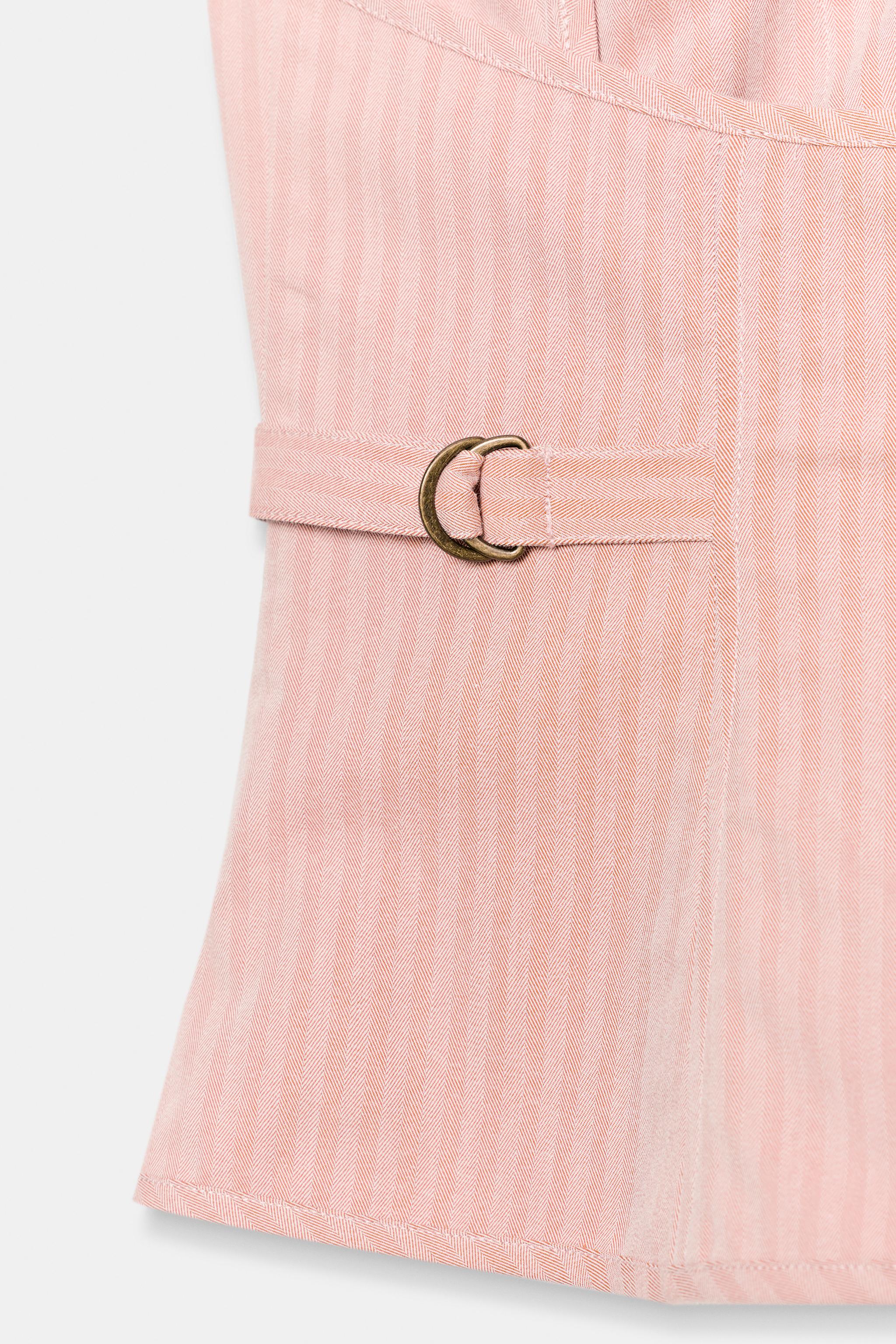STRIPED HALTER TOP WITH POCKETS